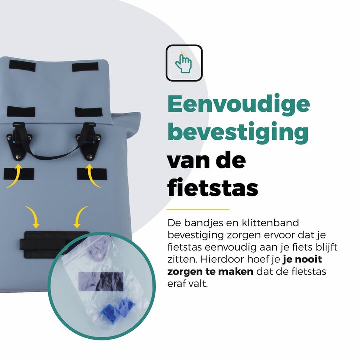 Voltano E-bike City Shopper - Ice Blauw - 22 Liter