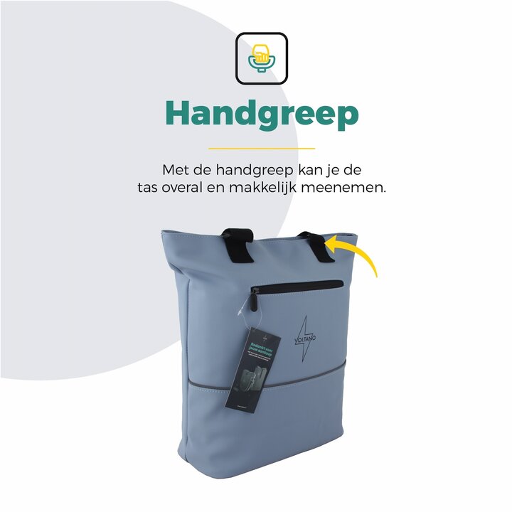 Voltano E-bike City Shopper - Ice Blauw - 22 Liter