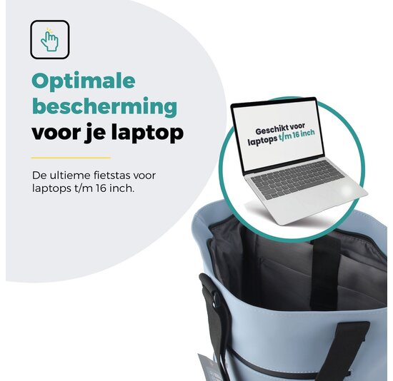 Voltano E-bike City Shopper - Ice Blauw - 22 Liter