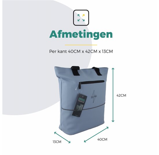 Voltano E-bike City Shopper - Ice Blauw - 22 Liter