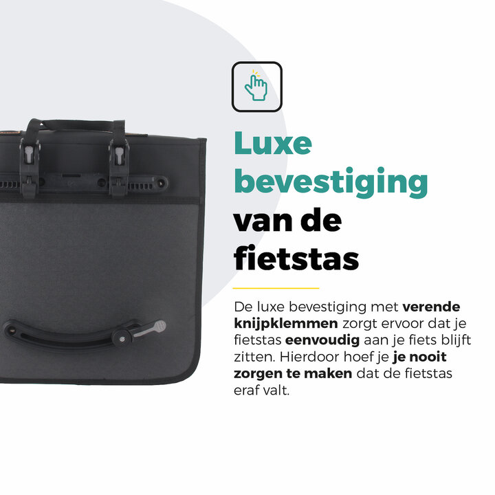 Voltano Enkele Fietstas Afgeschuind Rechts - Zwart - 22 Liter