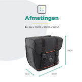 Voltano Enkele Fietstas Afgeschuind Links - Zwart - 22 Liter