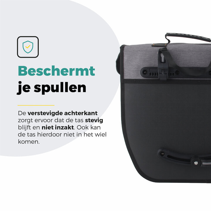 Voltano Enkele Fietstas Afgeschuind Rechts - Grijs - 22 Liter