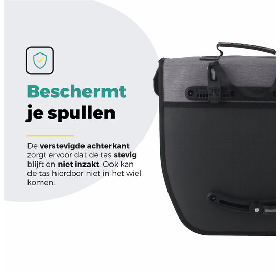 Voltano Enkele Fietstas Afgeschuind Rechts - Grijs - 22 Liter