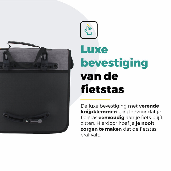 Voltano Enkele Fietstas Afgeschuind Rechts - Grijs - 22 Liter