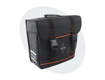 Voltano Enkele Fietstas Afgeschuind Rechts - Zwart