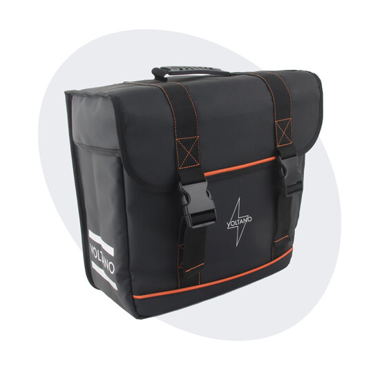 Voltano Enkele Fietstas Afgeschuind Rechts - Zwart - 22 Liter