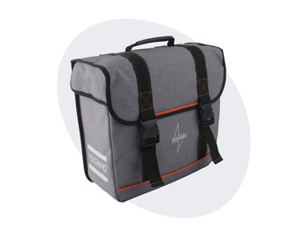 Voltano Enkele Fietstas Afgeschuind Rechts - Grijs