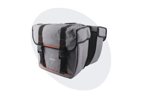 Voltano Dubbele Fietstas Premium Afgeschuind - Grijs