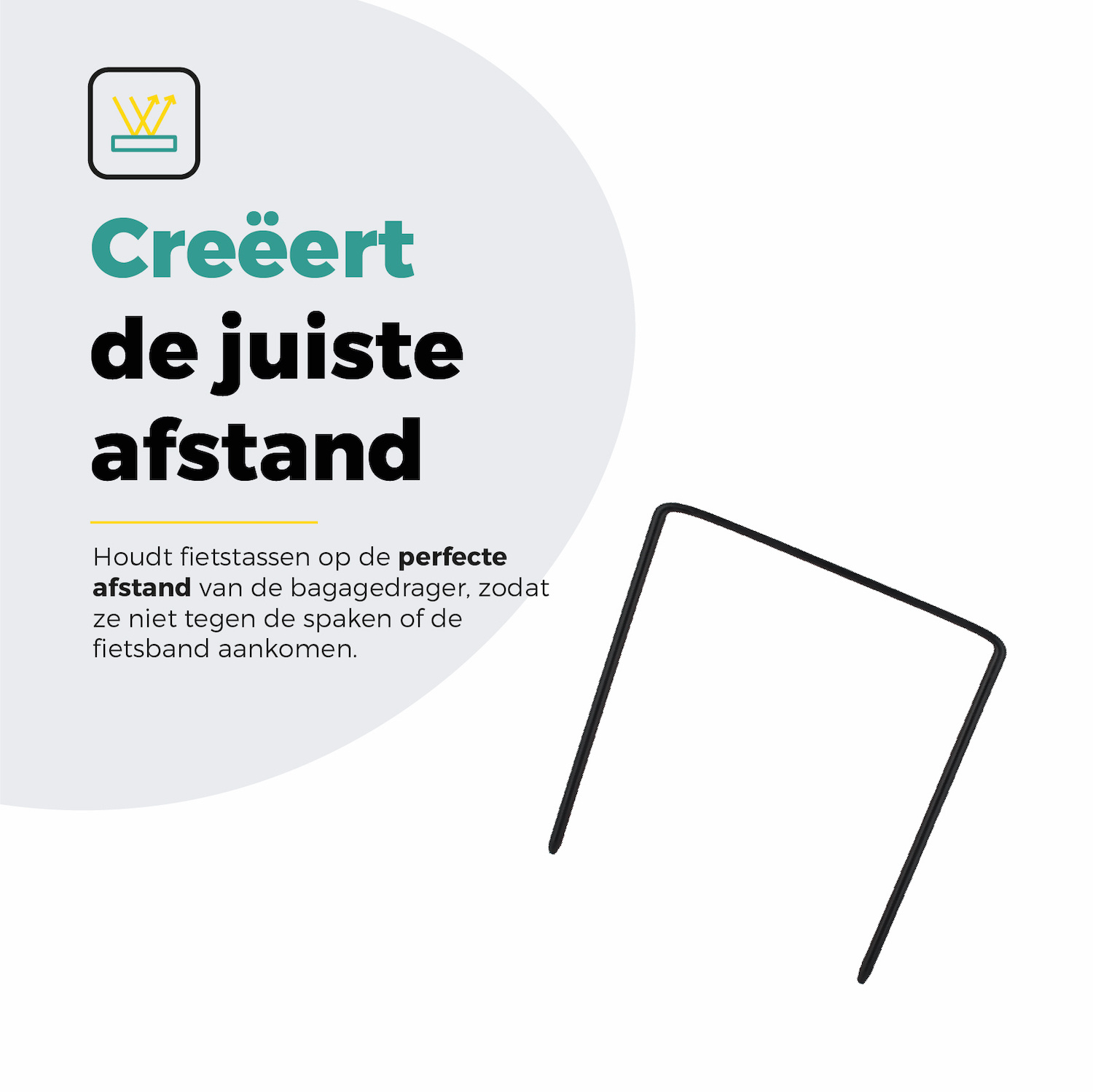 Voltano Afstandhouder Voor Dubbele Fietstas - Tas Niet Meer In Spaken - Zwart