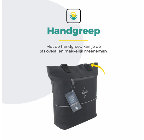 Voltano E-bike City Shopper - Zwart - 22 Liter