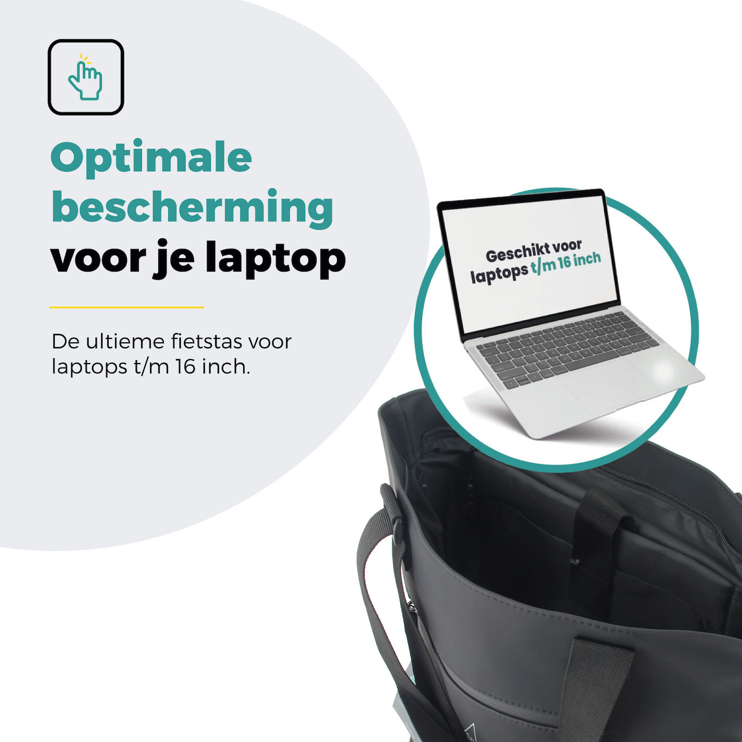 Voltano E-bike City Shopper - Zwart - 22 Liter