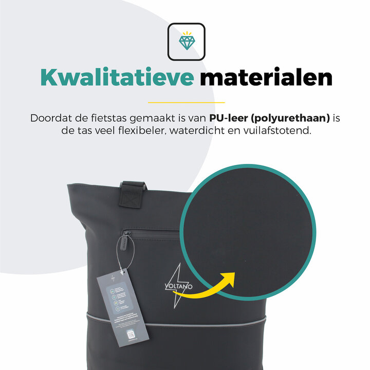 Voltano E-bike City Shopper - Zwart - 22 Liter