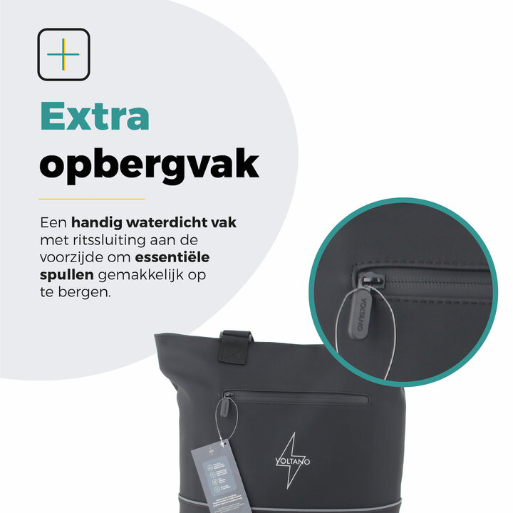 Voltano E-bike City Shopper - Zwart - 22 Liter