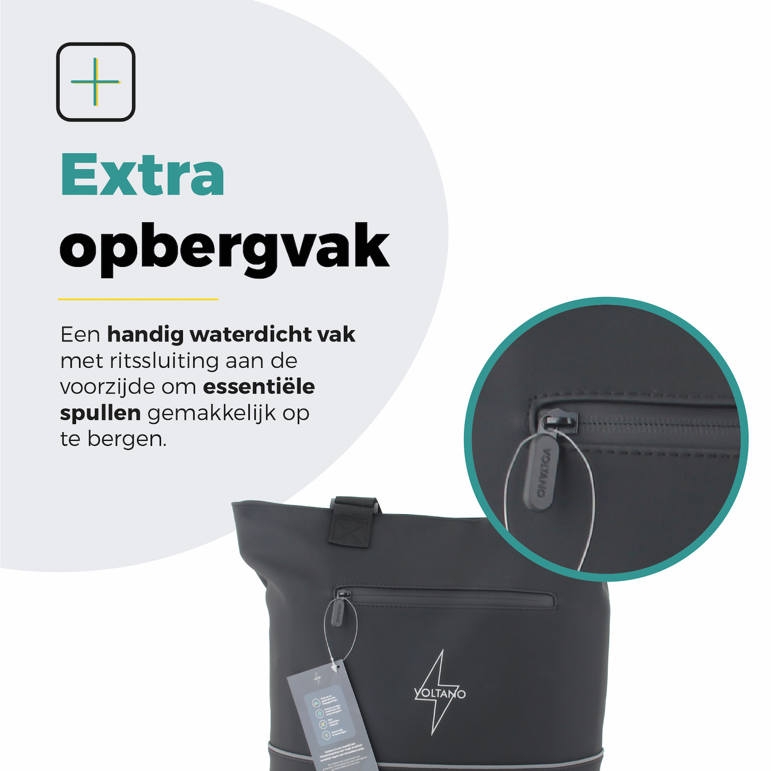 Voltano E-bike City Shopper - Zwart - 22 Liter