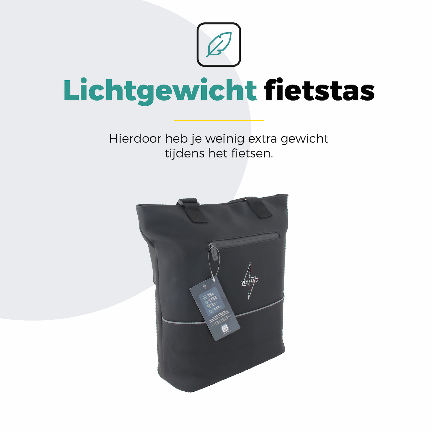 Voltano E-bike City Shopper - Zwart - 22 Liter