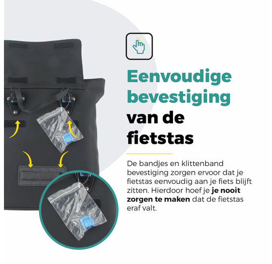 Voltano E-bike City Shopper - Zwart - 22 Liter