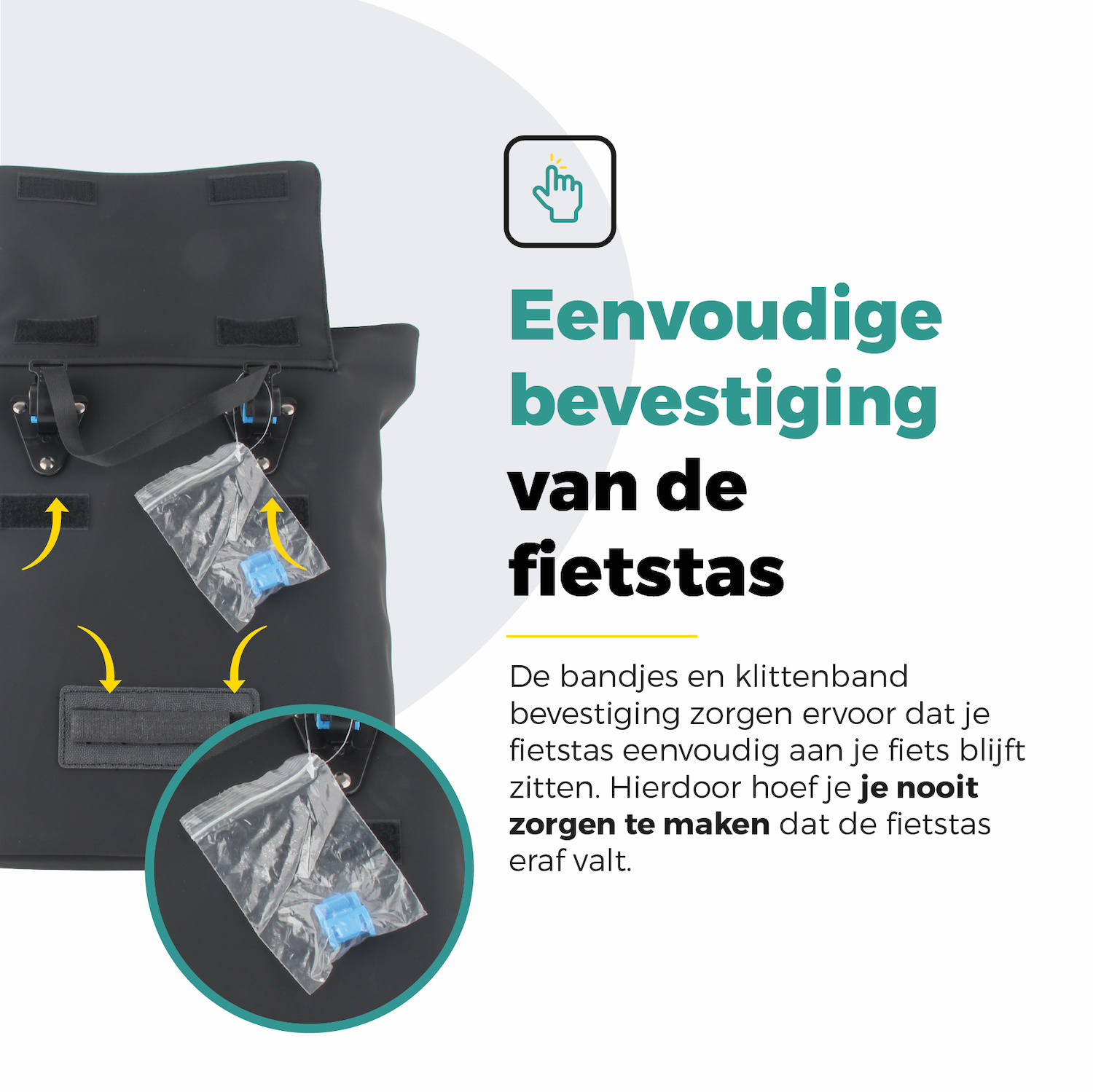 Voltano E-bike City Shopper - Zwart - 22 Liter