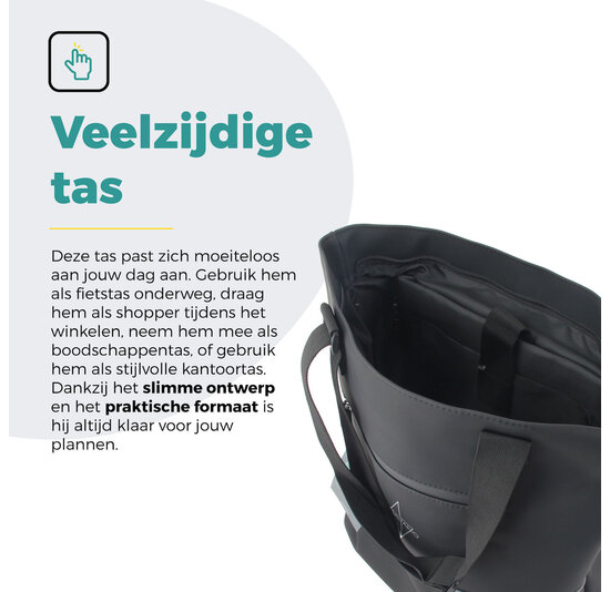 Voltano E-bike City Shopper - Zwart - 22 Liter