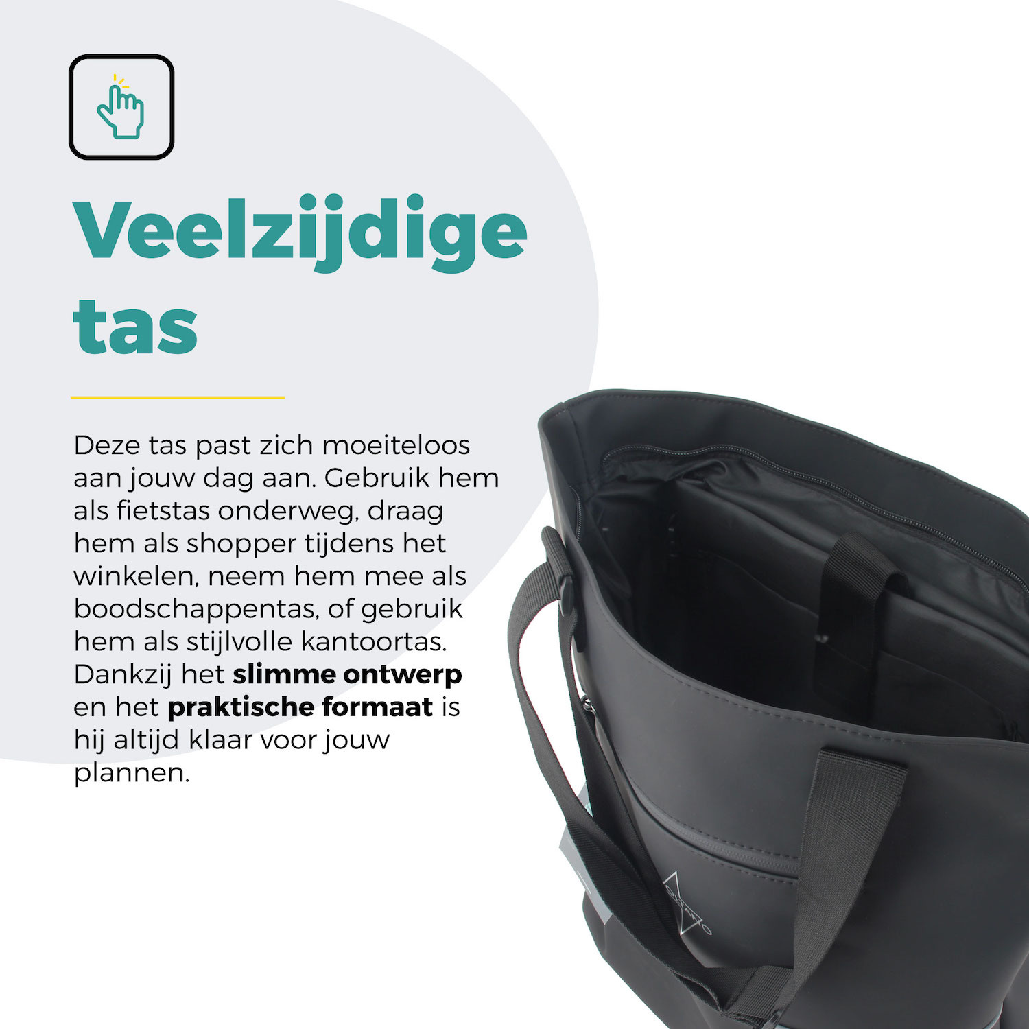 Voltano E-bike City Shopper - Zwart - 22 Liter