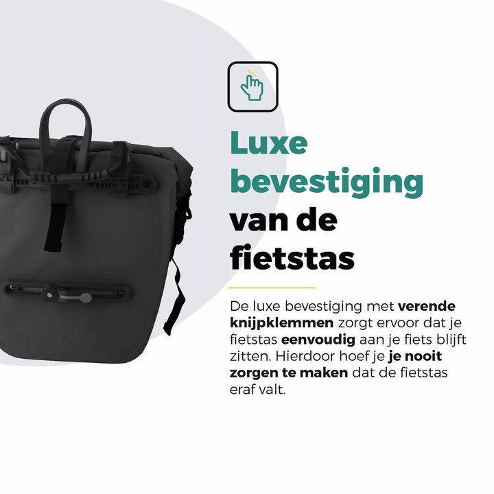 Voltano Enkele Fietstas Set E-bike - Zwart - 46 Liter