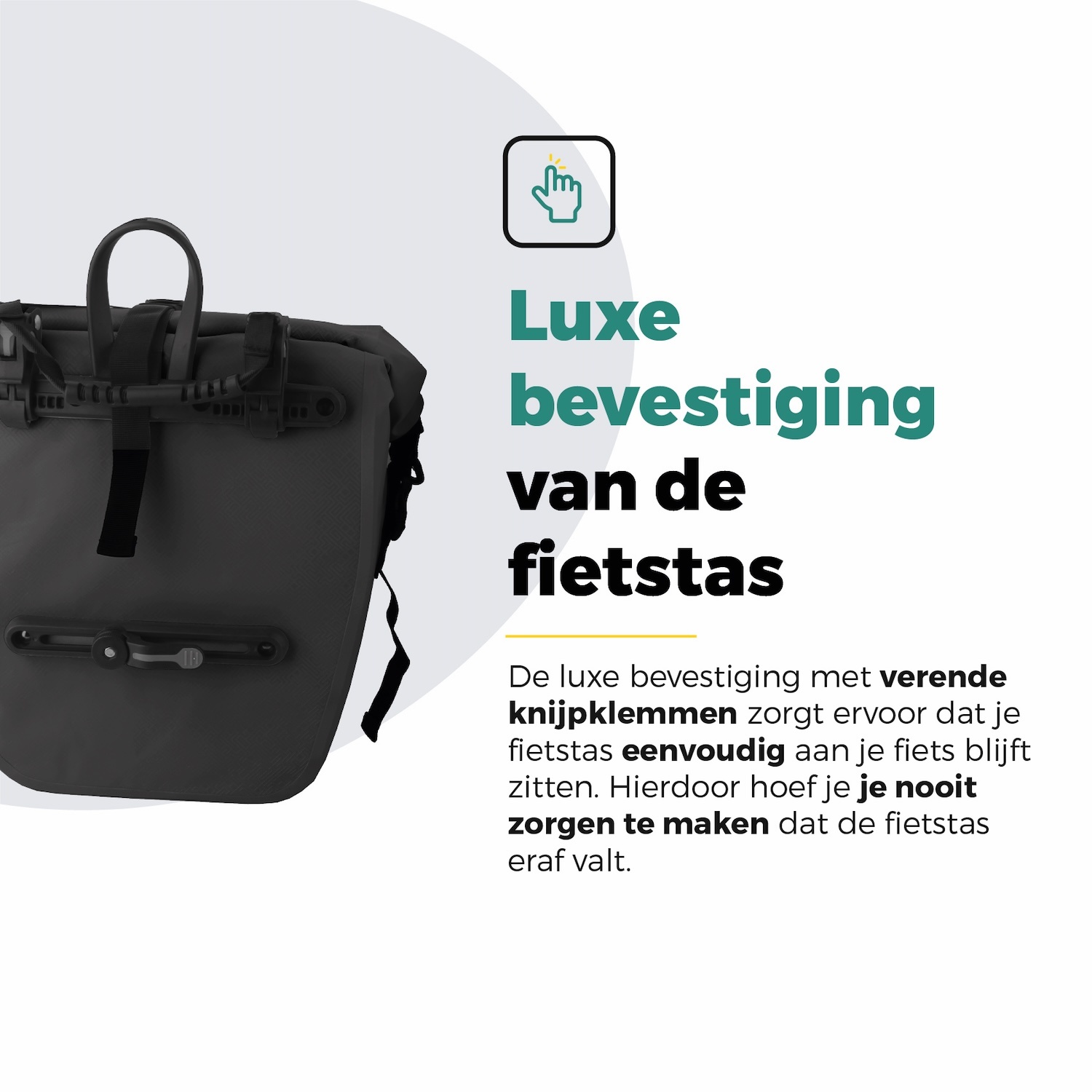 Voltano Enkele Fietstas Set E-bike - Zwart - 46 Liter