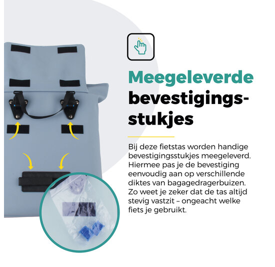 Voltano E-bike City Shopper - Ice Blauw - 22 Liter