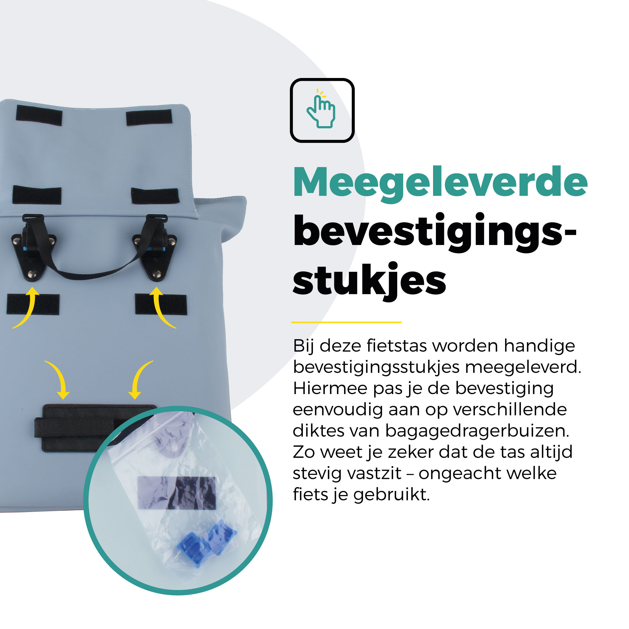 Voltano E-bike City Shopper - Ice Blauw - 22 Liter