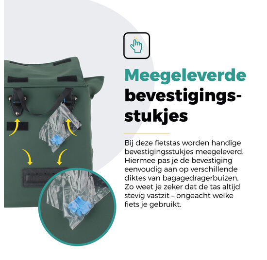 Voltano E-bike City Shopper - Olijf Groen - 22 Liter