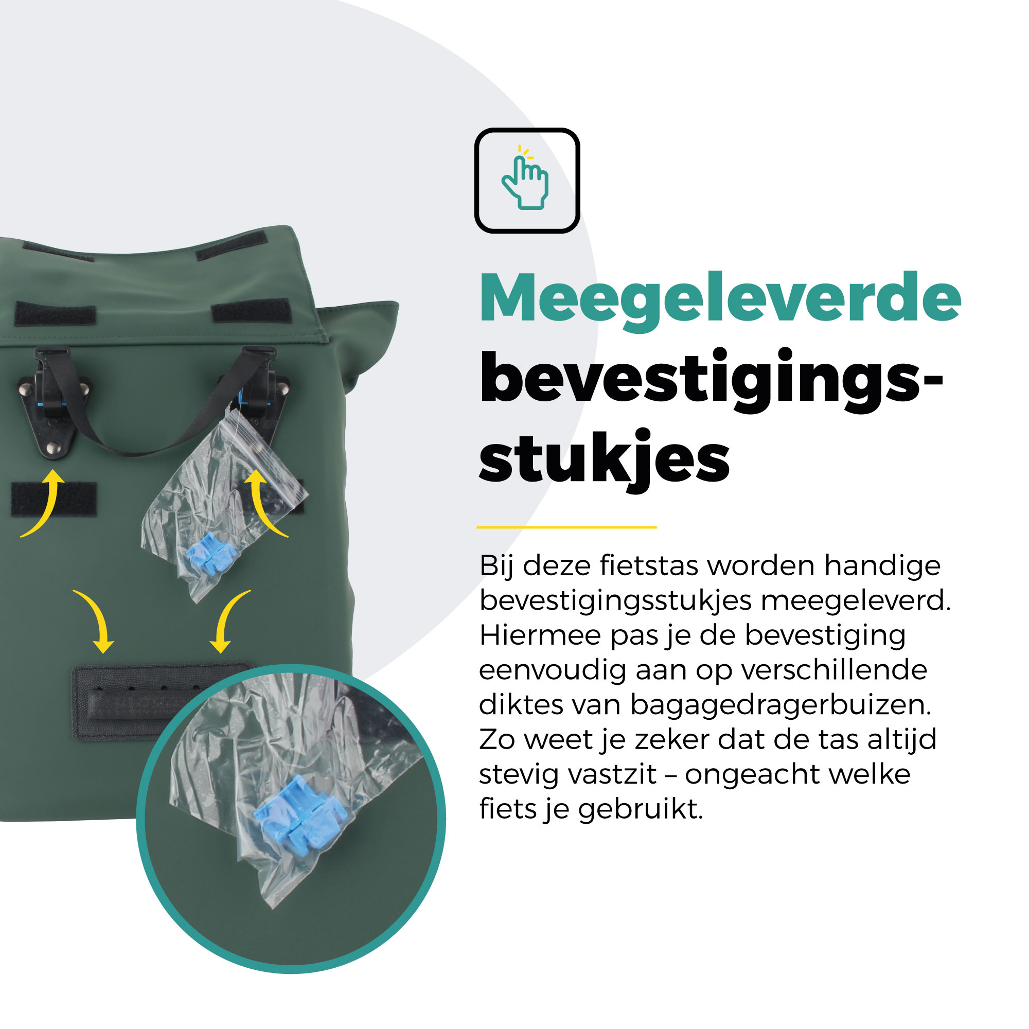 Voltano E-bike City Shopper - Olijf Groen - 22 Liter