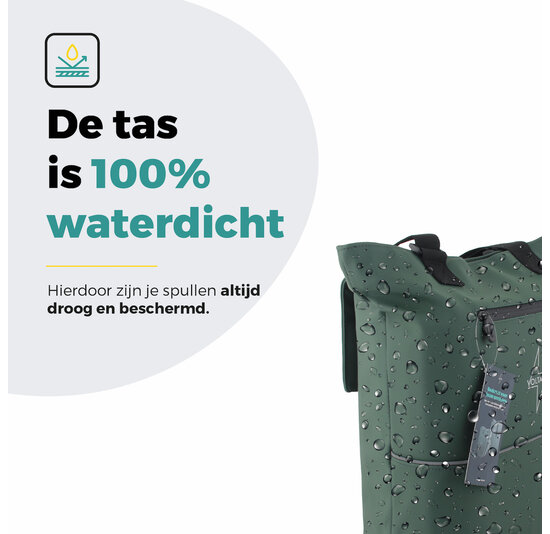 Voltano E-bike City Shopper - Olijf Groen - 22 Liter