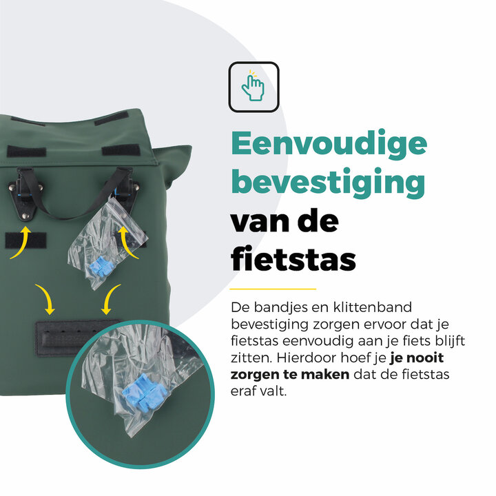 Voltano E-bike City Shopper - Olijf Groen - 22 Liter