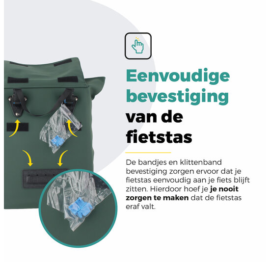 Voltano E-bike City Shopper - Olijf Groen - 22 Liter