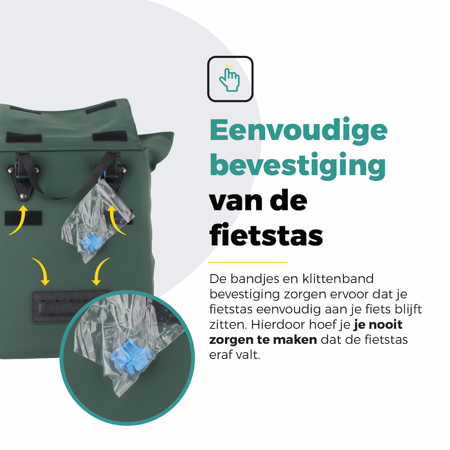 Voltano E-bike City Shopper - Olijf Groen - 22 Liter