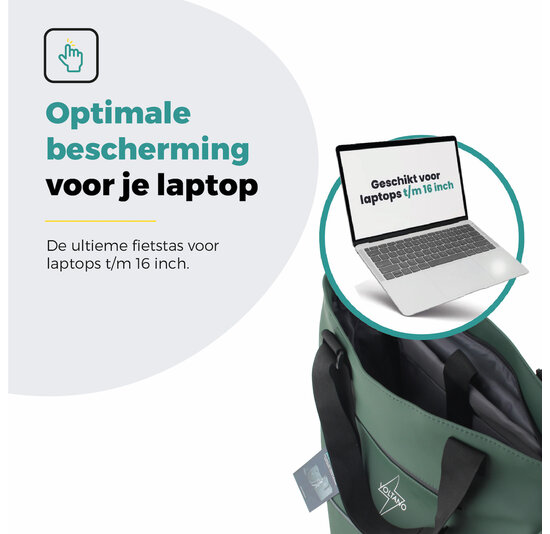 Voltano E-bike City Shopper - Olijf Groen - 22 Liter