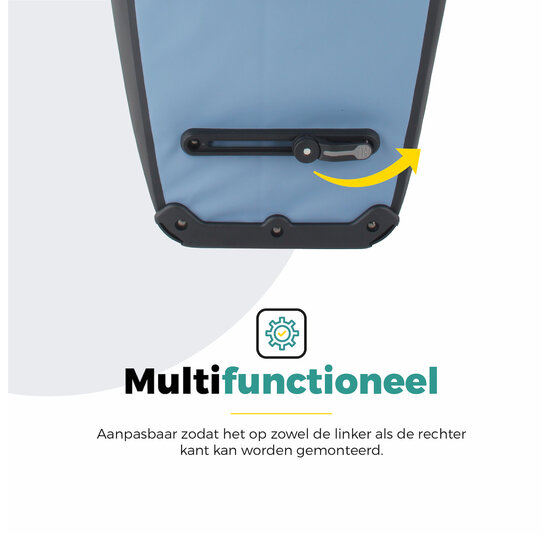 Voltano E-bike Shopper Fietstas - Ice Blauw / Zwart - 27 Liter