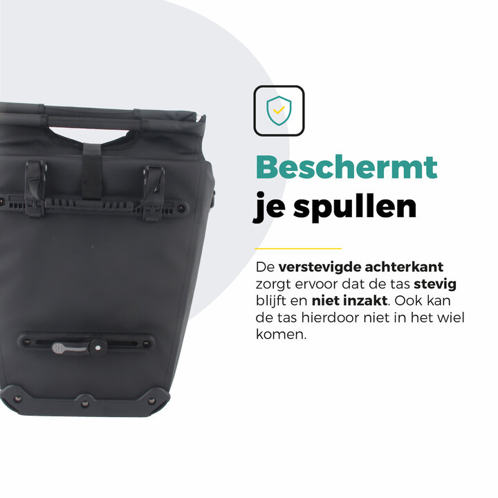 Voltano E-bike Shopper Fietstas - Zwart - 27 Liter