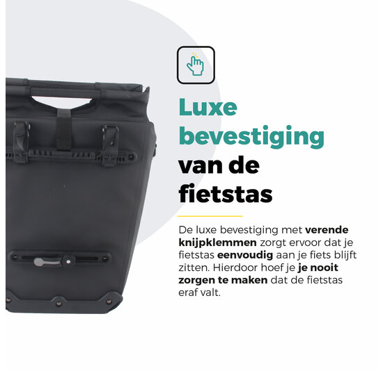 Voltano E-bike Shopper Fietstas - Zwart - 27 Liter