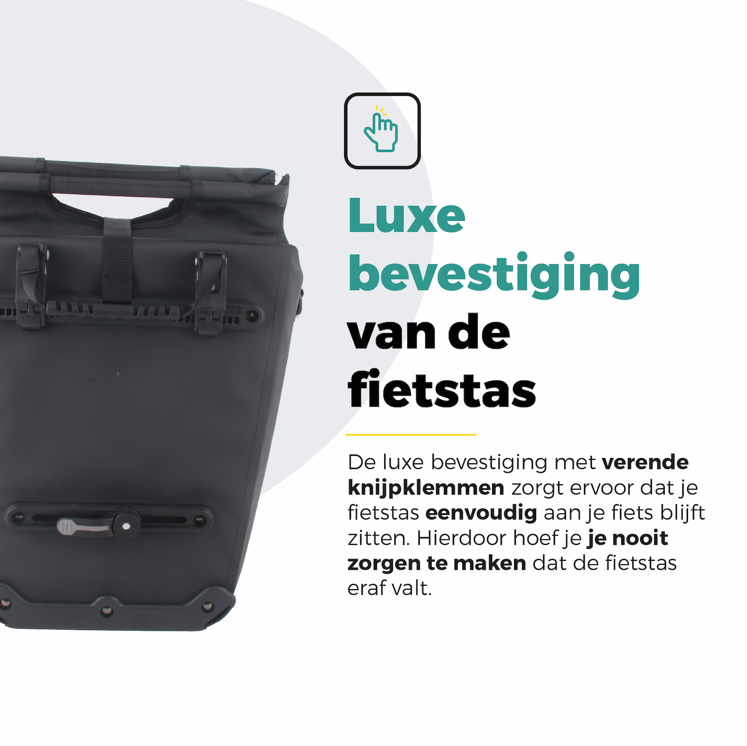 Voltano E-bike Shopper Fietstas - Zwart - 27 Liter