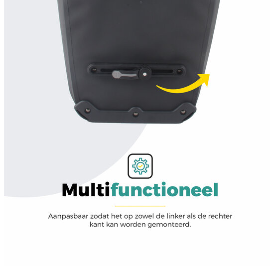 Voltano E-bike Shopper Fietstas - Zwart - 27 Liter