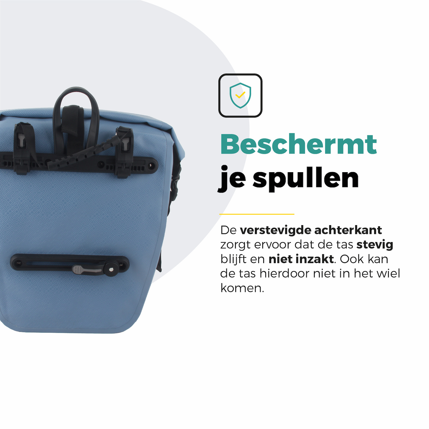 Voltano Enkele Fietstas Set E-bike - Ice Blauw - 46 Liter