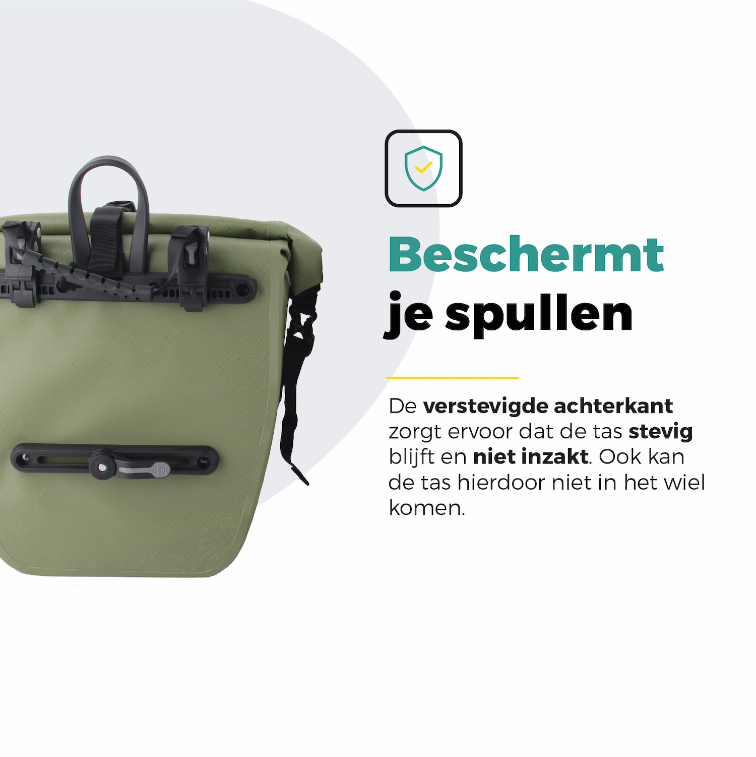 Voltano Enkele Fietstas Set E-bike - Olijf Groen - 46 Liter