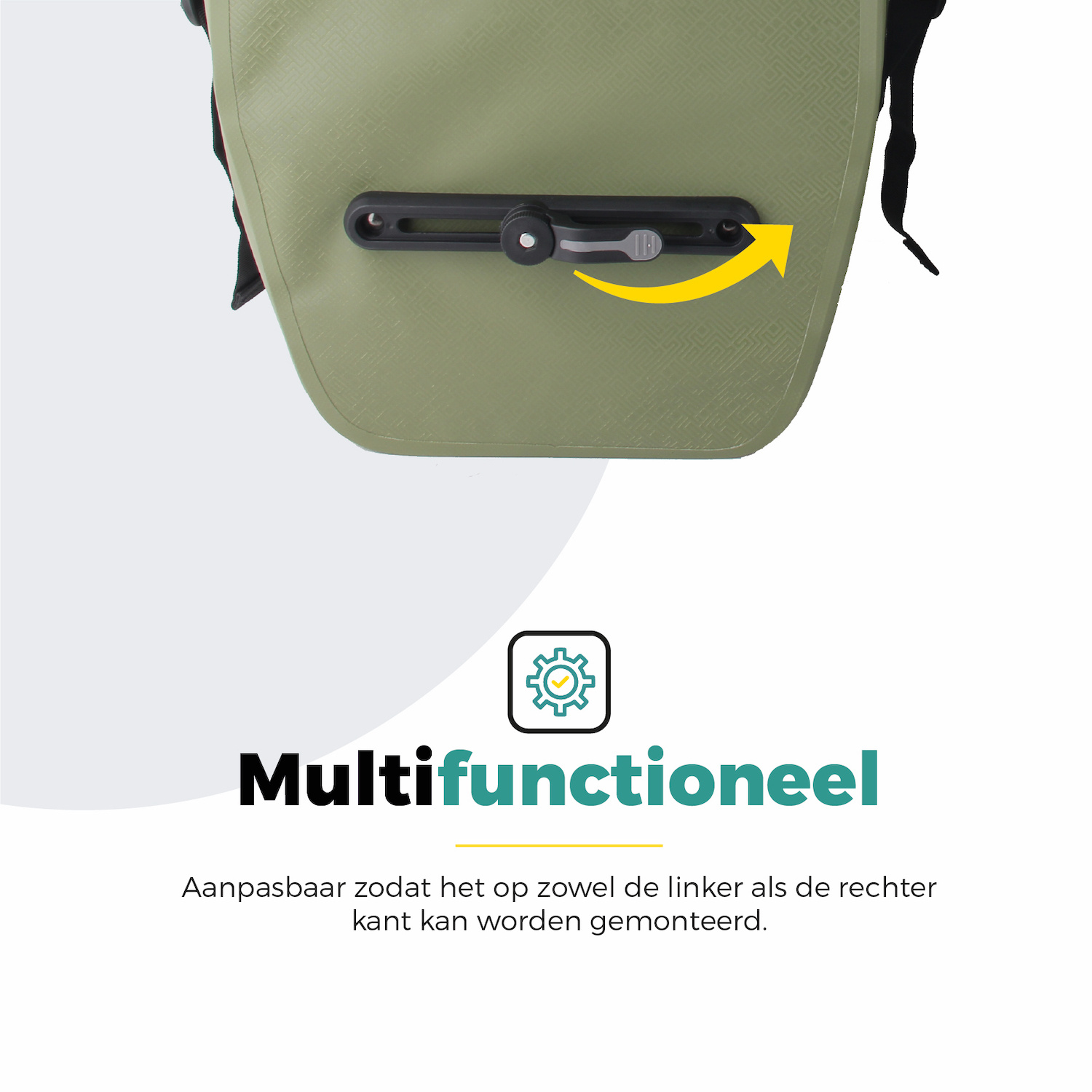 Voltano Enkele Fietstas Set E-bike - Olijf Groen - 46 Liter