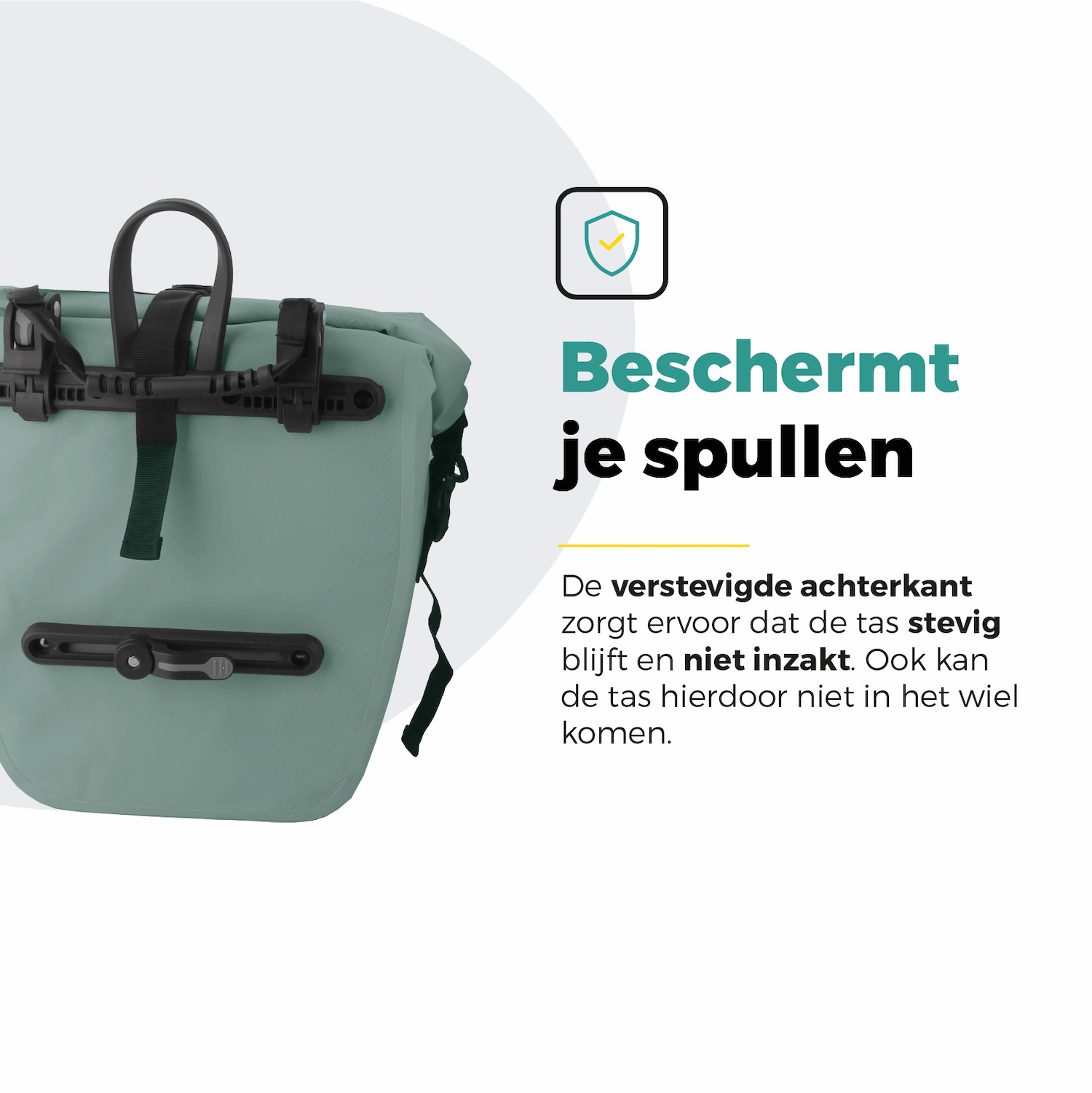 Voltano Enkele Fietstas Set E-bike - Mint Groen - 46 Liter