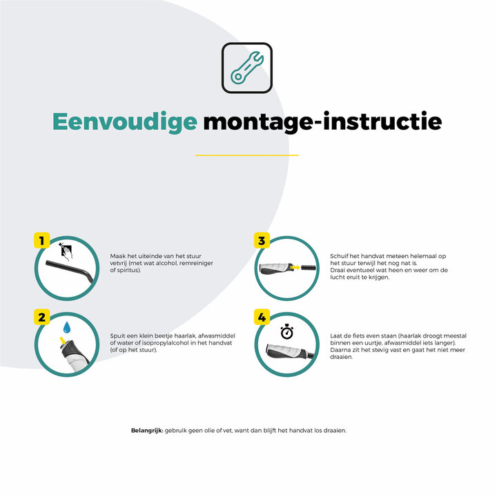 Voltano Ergonomische Fietshandvatten Zwart Grijs - 132 / 92 MM