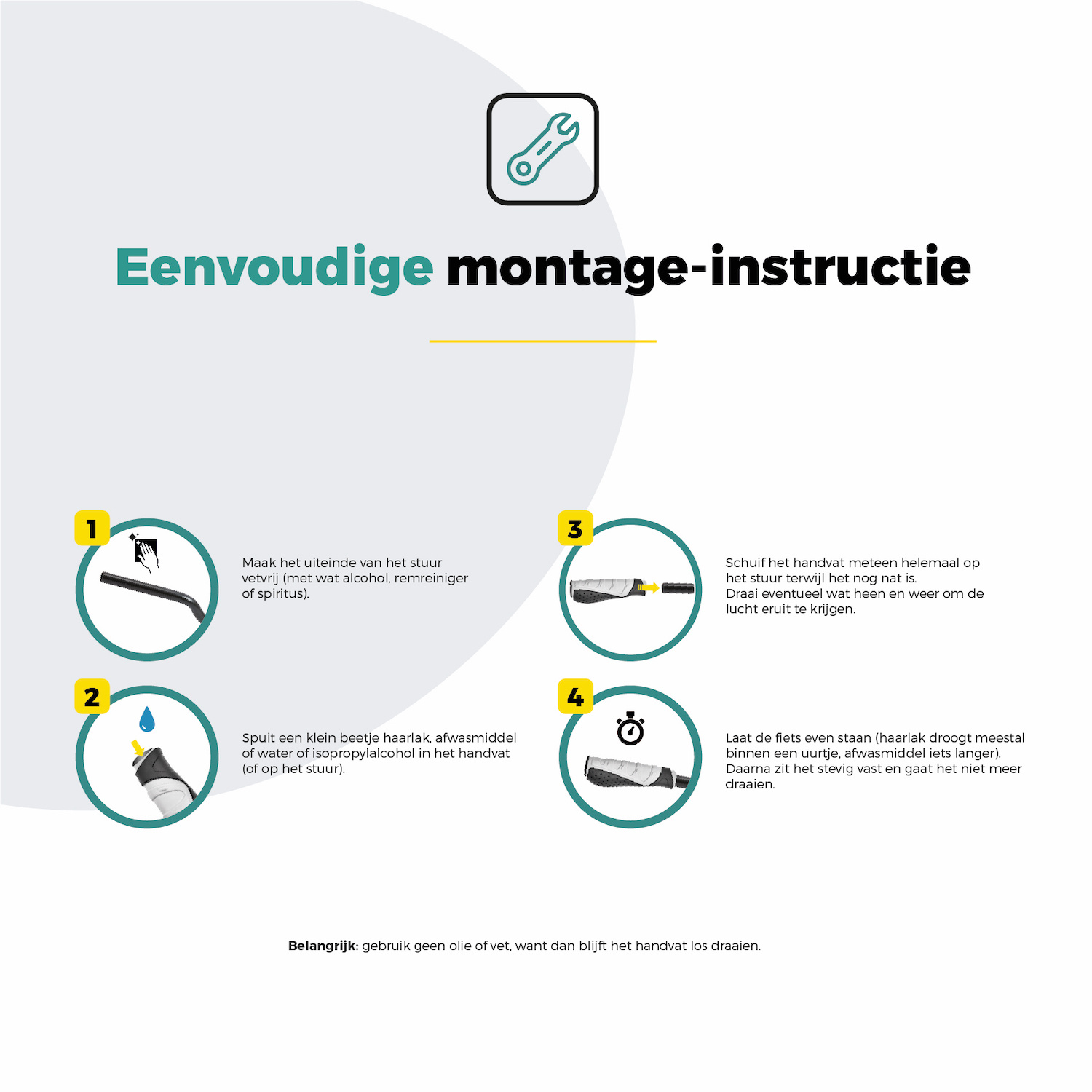 Voltano Ergonomische Fietshandvatten Zwart Grijs - 132 / 92 MM
