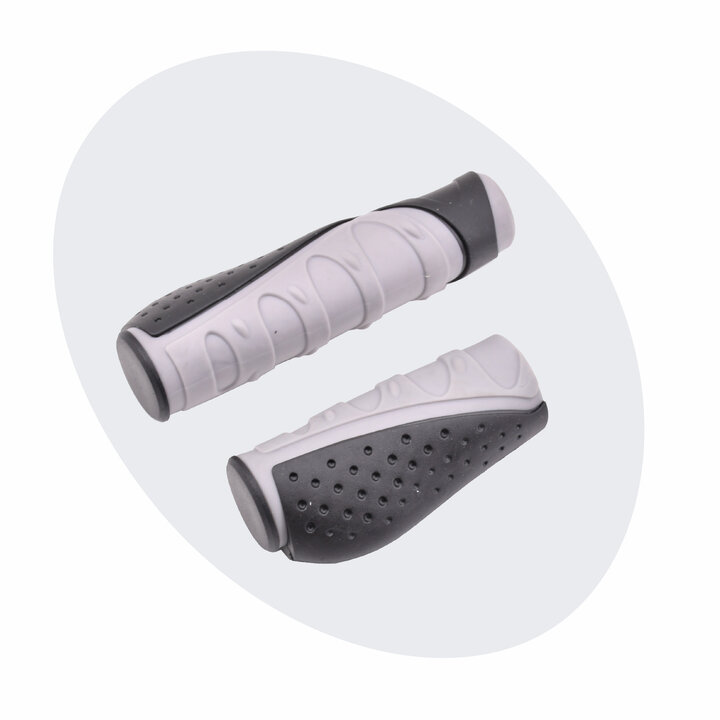 Voltano Ergonomische Fietshandvatten Zwart Grijs - 132 / 92 MM