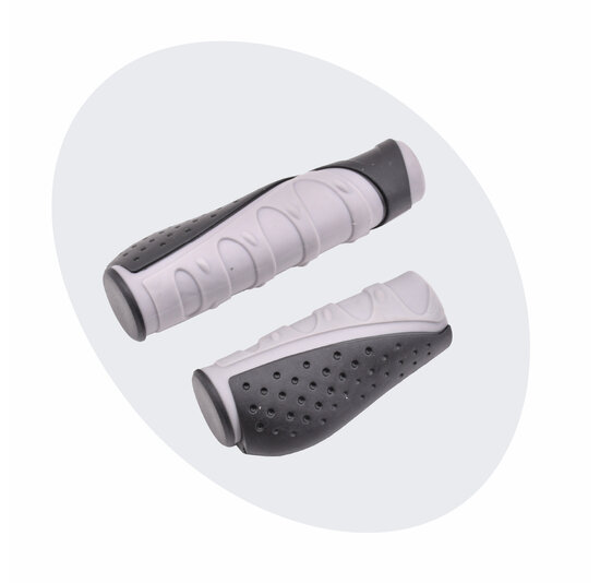 Voltano Ergonomische Fietshandvatten Zwart Grijs - 132 / 92 MM