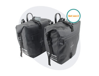 Voltano Enkele Fietstas Set E-bike - Zwart - 46 Liter