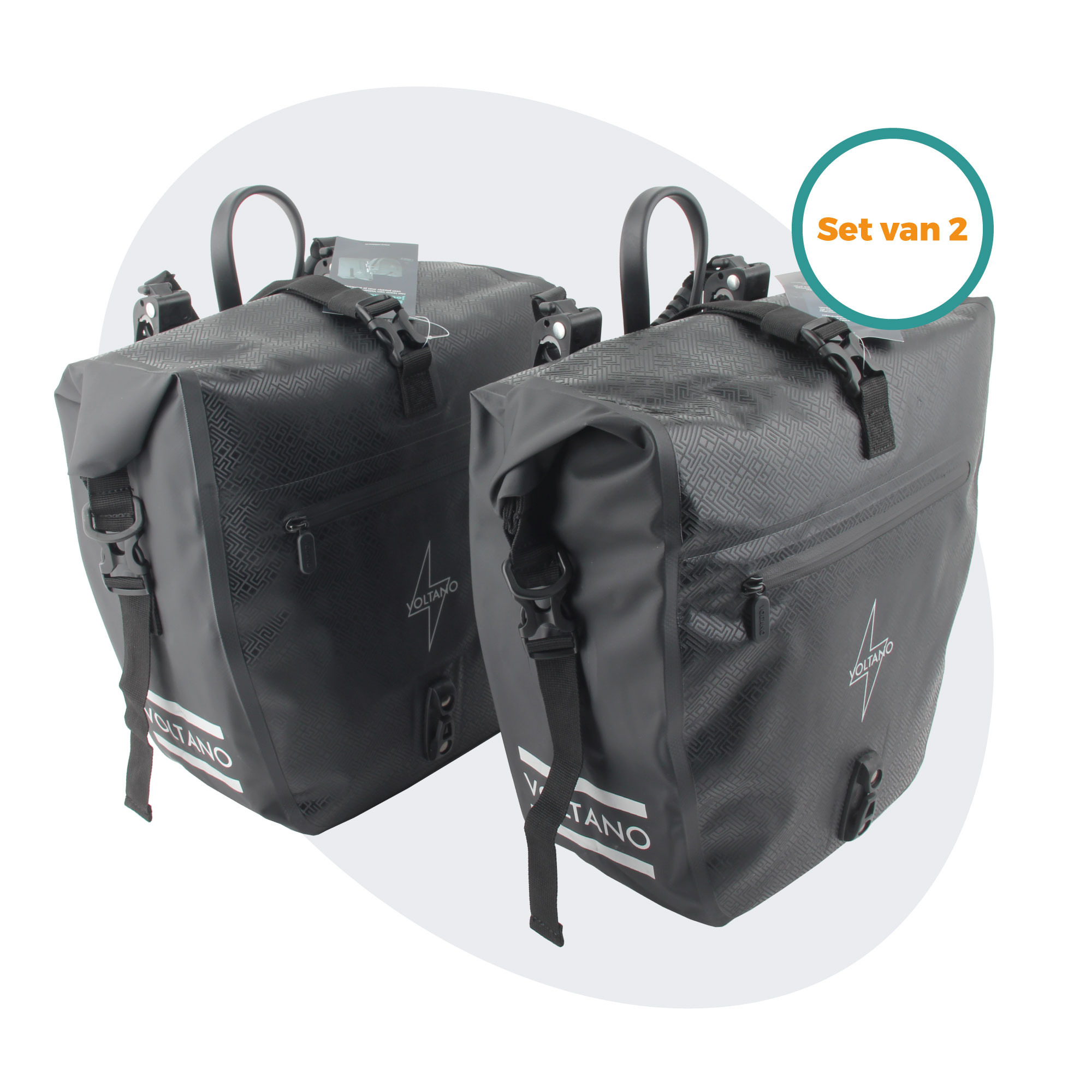 Voltano Voltano Enkele Fietstas Set E-bike - Zwart - 46 Liter